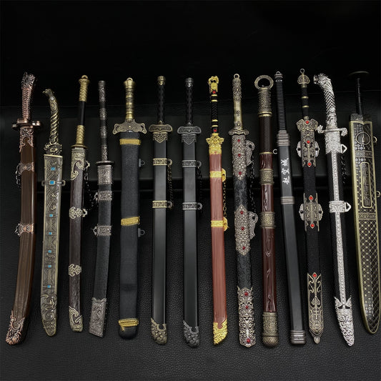 Ancient Chinese Style Swords Tiny Sword Metal Replica Collection