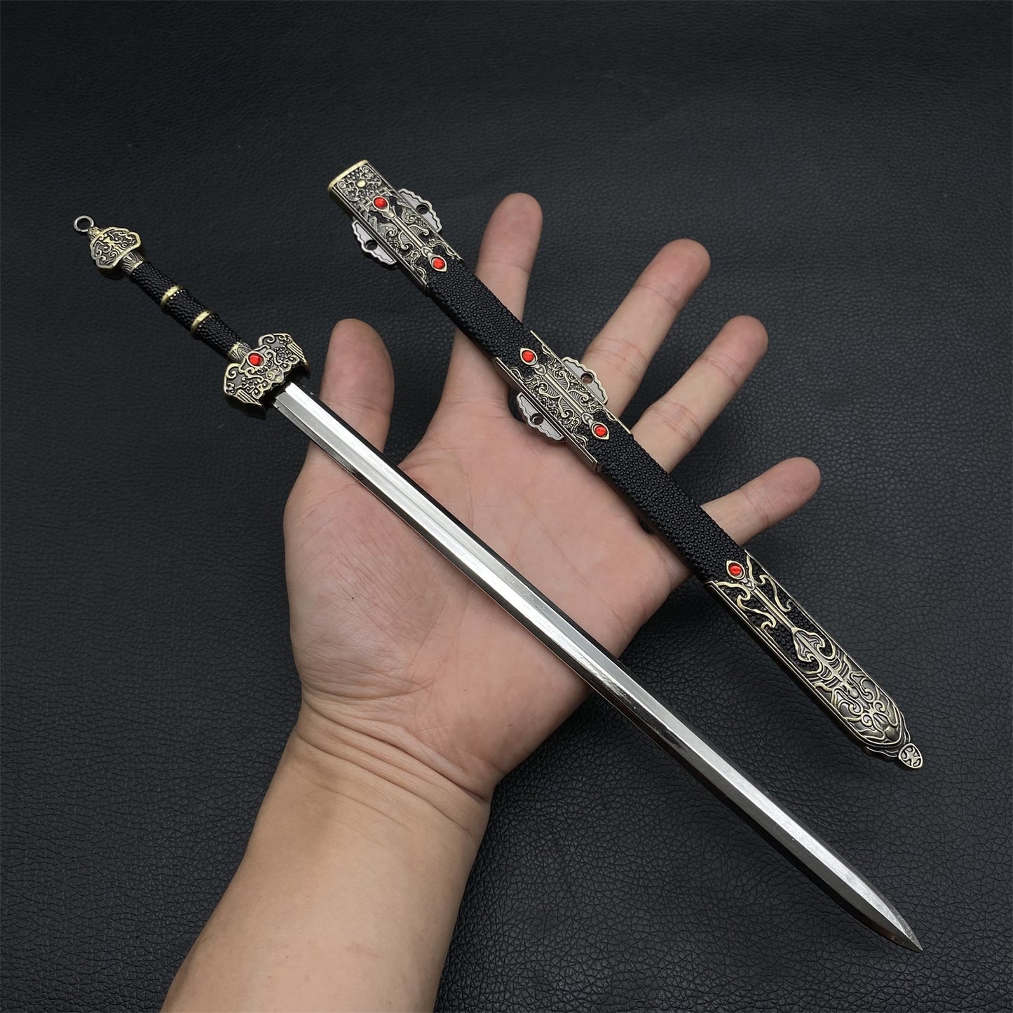 Ancient Chinese Style Swords Tiny Sword Metal Replica Collection