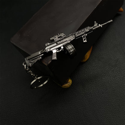 Tiny T03 Assault Rifle Metal Gun Keychain