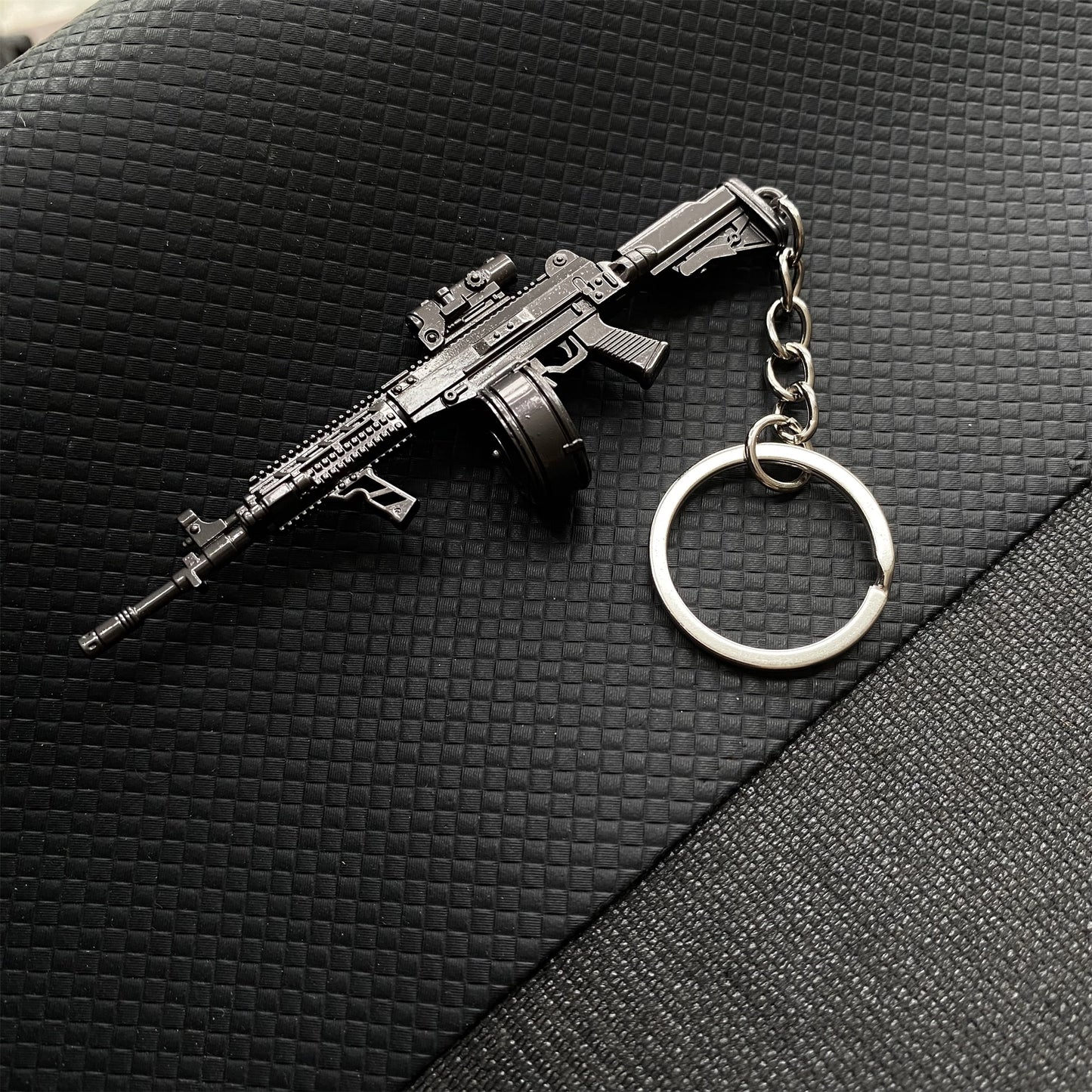 Tiny T03 Assault Rifle Metal Gun Keychain