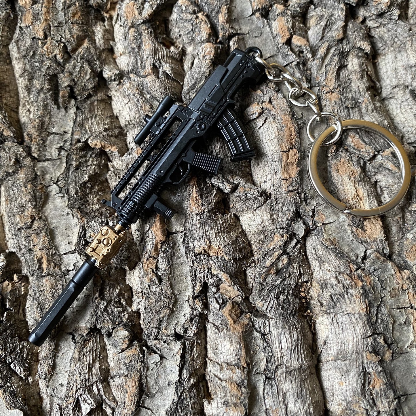 Tiny T95-1 Metal Gun Keychain