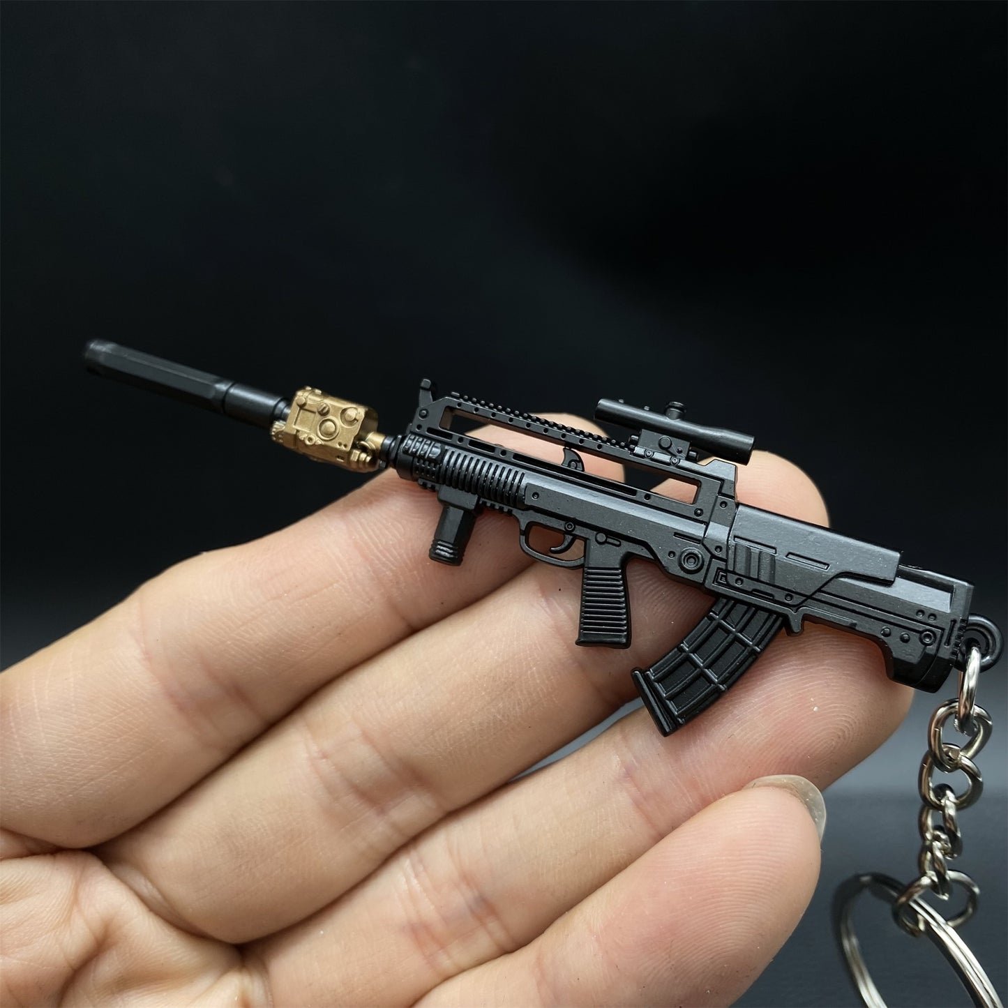 Tiny T95-1 Metal Gun Keychain