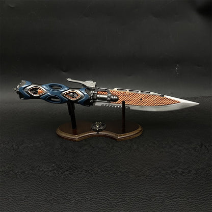 Arena Breakout LED Light Tactical Knife Metal Blunt Blade Replica For Collection