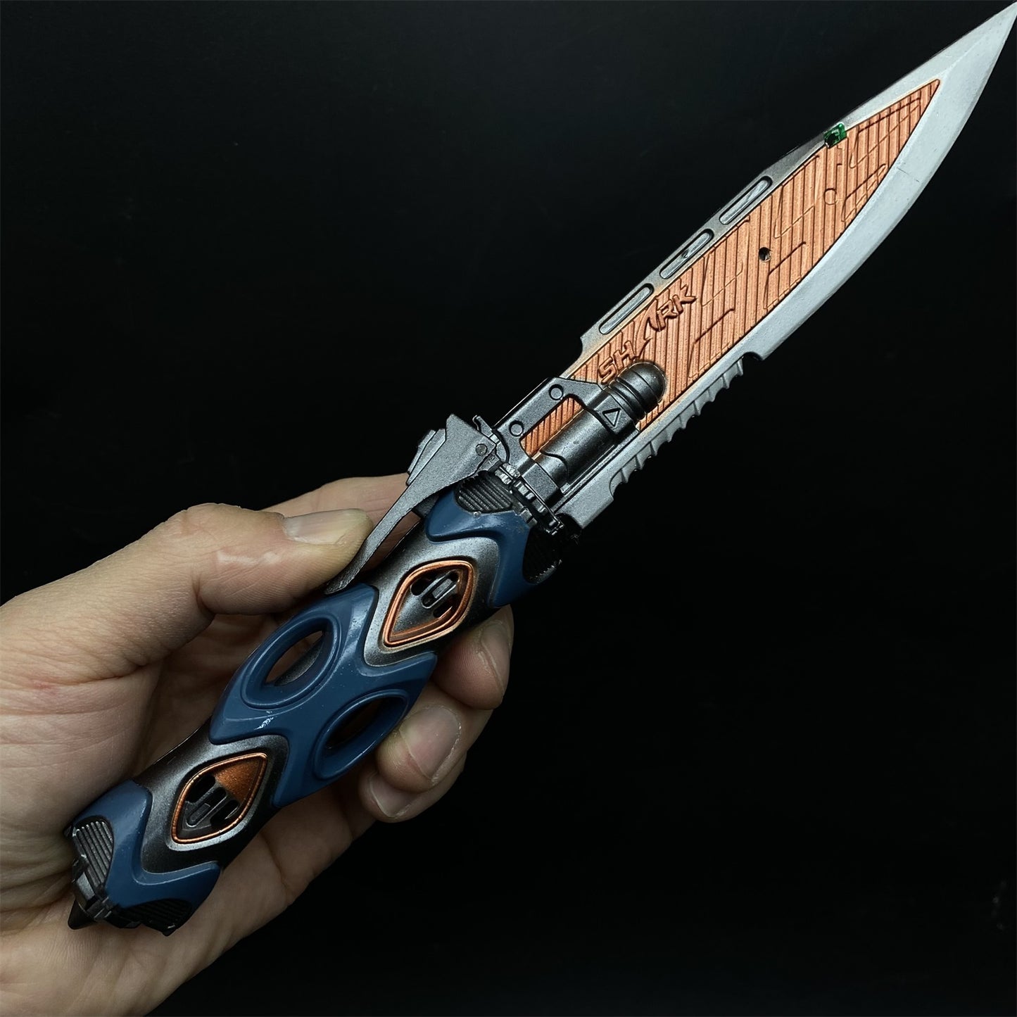 Arena Breakout LED Light Tactical Knife Metal Blunt Blade Replica For Collection