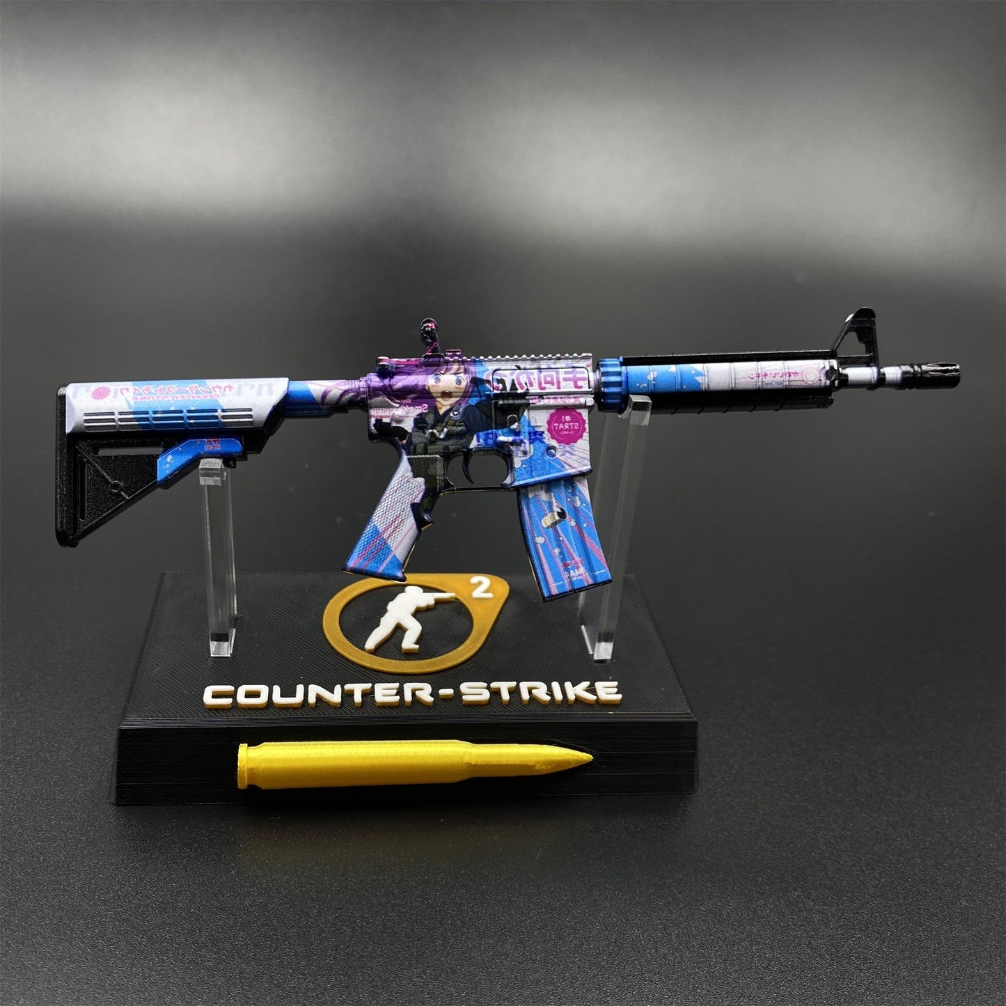 Hot Skin M4A4 Temukau Mini Game Replica Game Prop Collectible