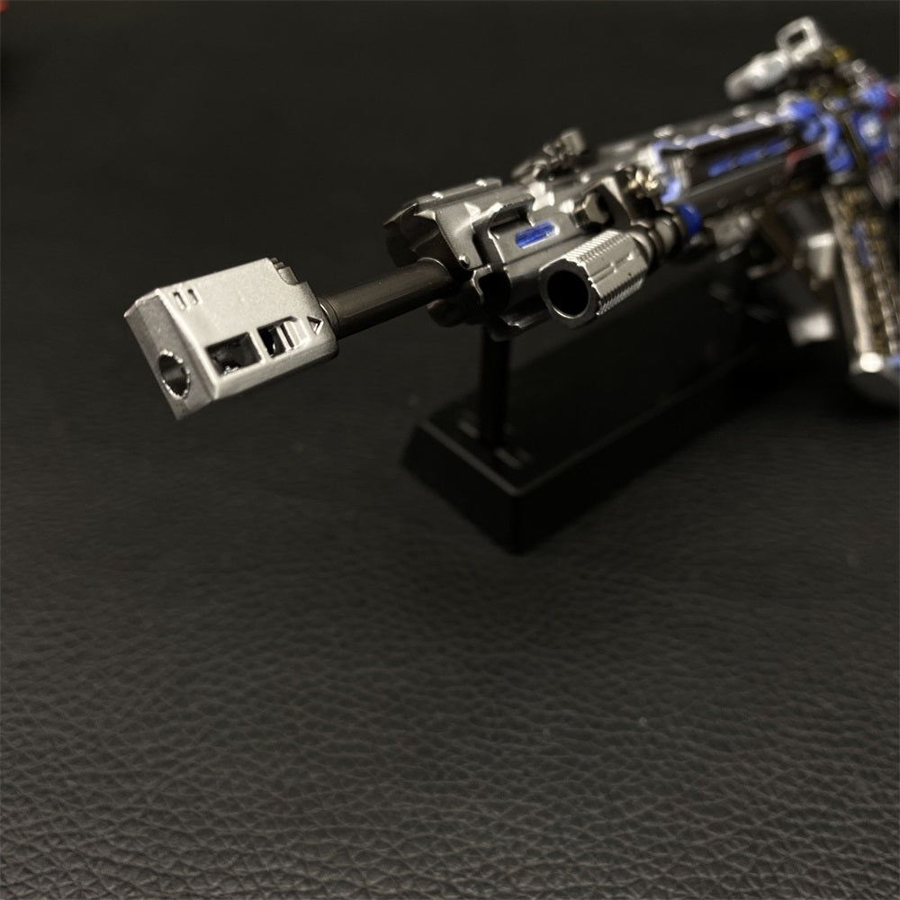 Detachable Ice Blue Fabe DF Teng Long Assault Rifle Metal Miniature