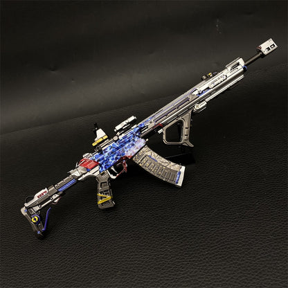 Detachable Ice Blue Fabe DF Teng Long Assault Rifle Metal Miniature