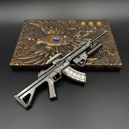 Delta Force Teng Long QBZ-191 Assualt Rifle Metal Miniature With Grenade Launcher