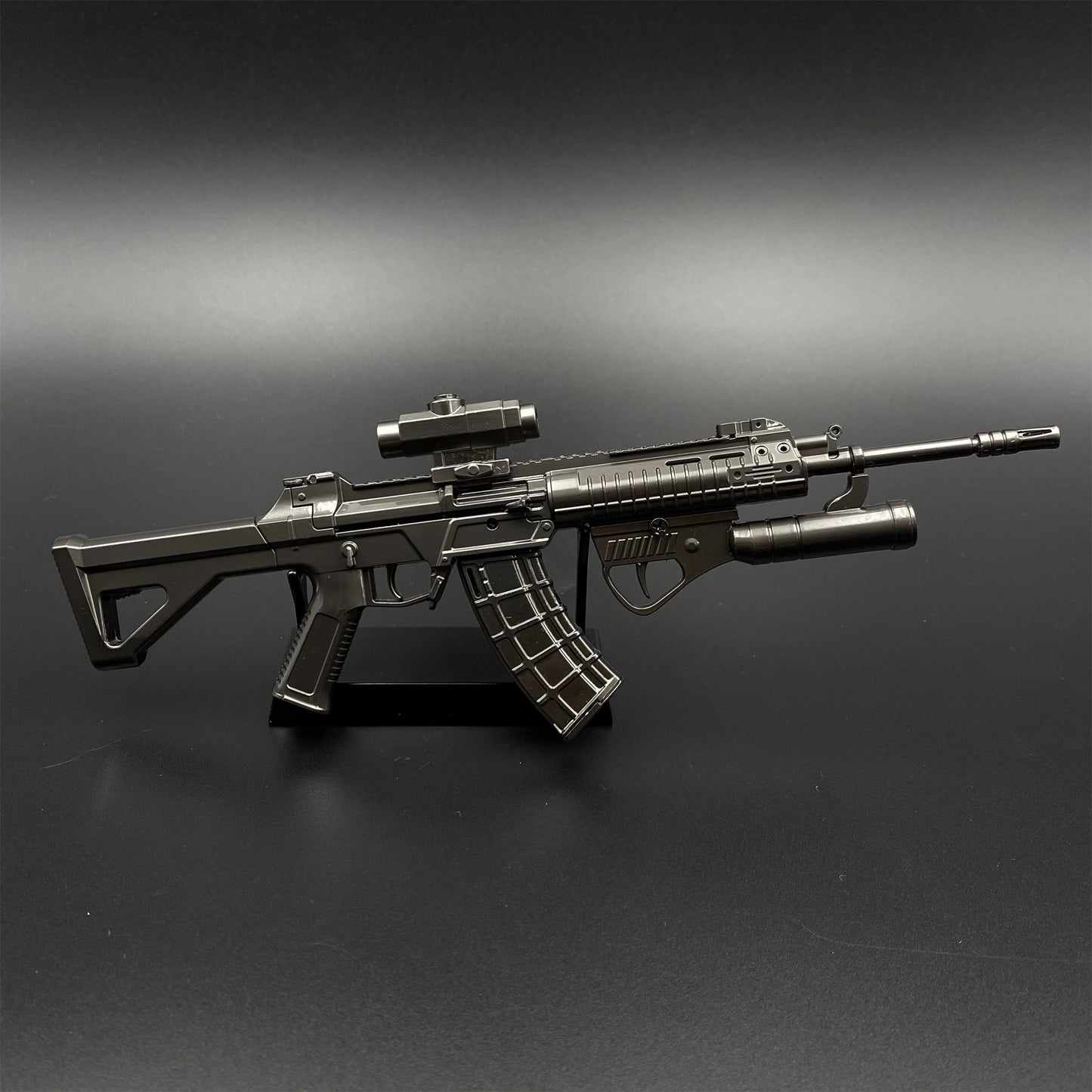 Delta Force Teng Long QBZ-191 Assualt Rifle Metal Miniature With Grenade Launcher