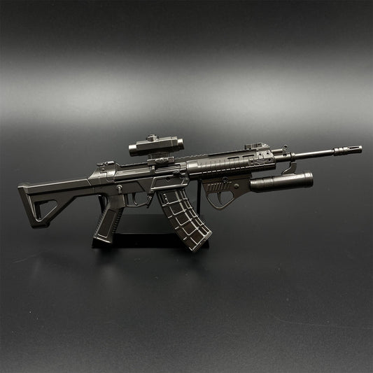 Delta Force Teng Long QBZ-191 Assualt Rifle Metal Miniature With Grenade Launcher