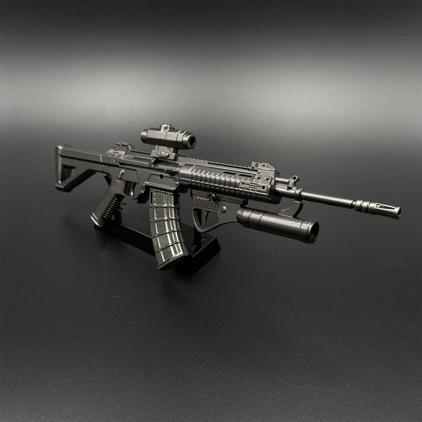 Delta Force Teng Long QBZ-191 Assualt Rifle Metal Miniature With Grenade Launcher
