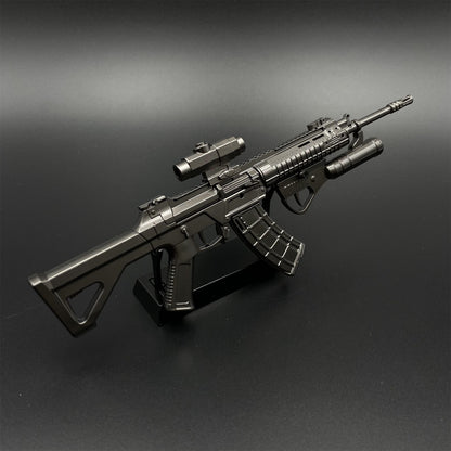 Delta Force Teng Long QBZ-191 Assualt Rifle Metal Miniature With Grenade Launcher