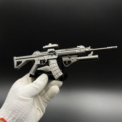 Delta Force Teng Long QBZ-191 Assualt Rifle Metal Miniature With Grenade Launcher