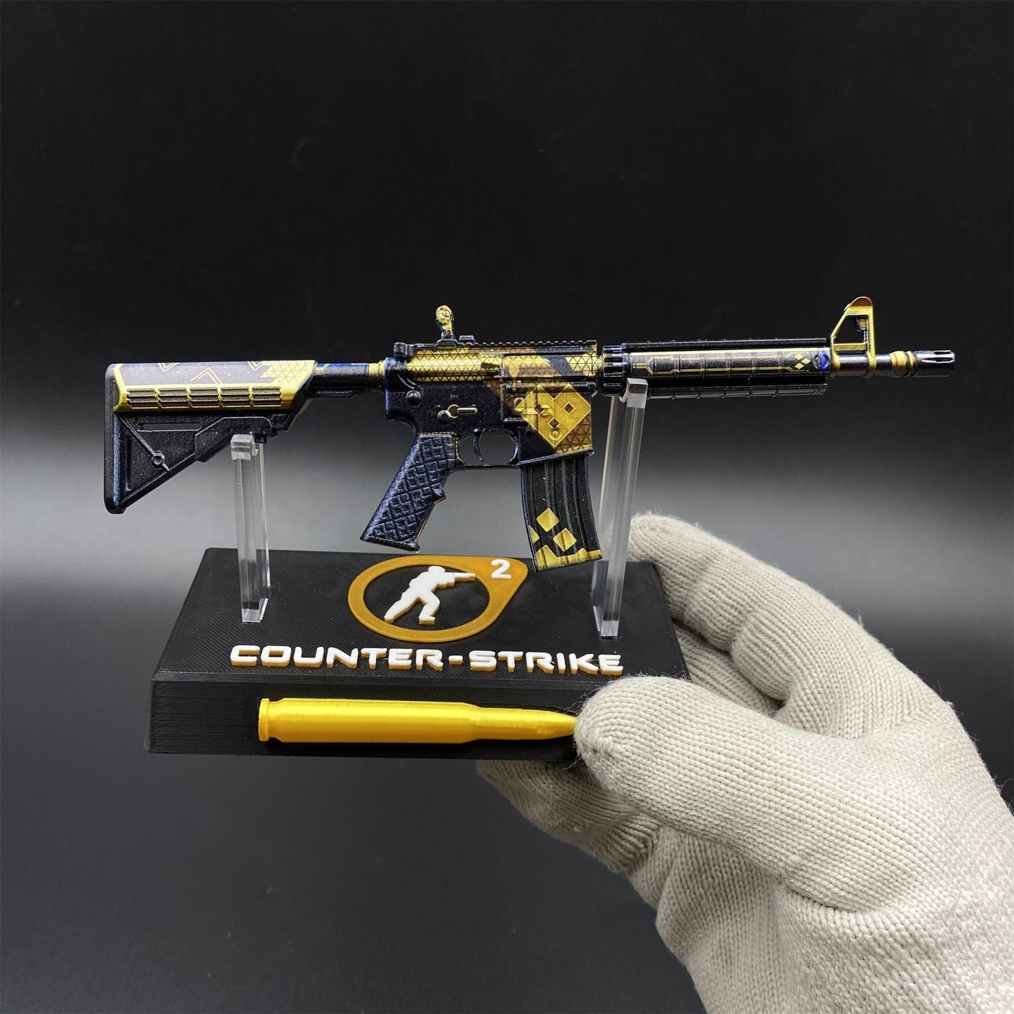 CS2 Mini M4A4 The Coalition Metal Skin Replica - Game Prop Collectible