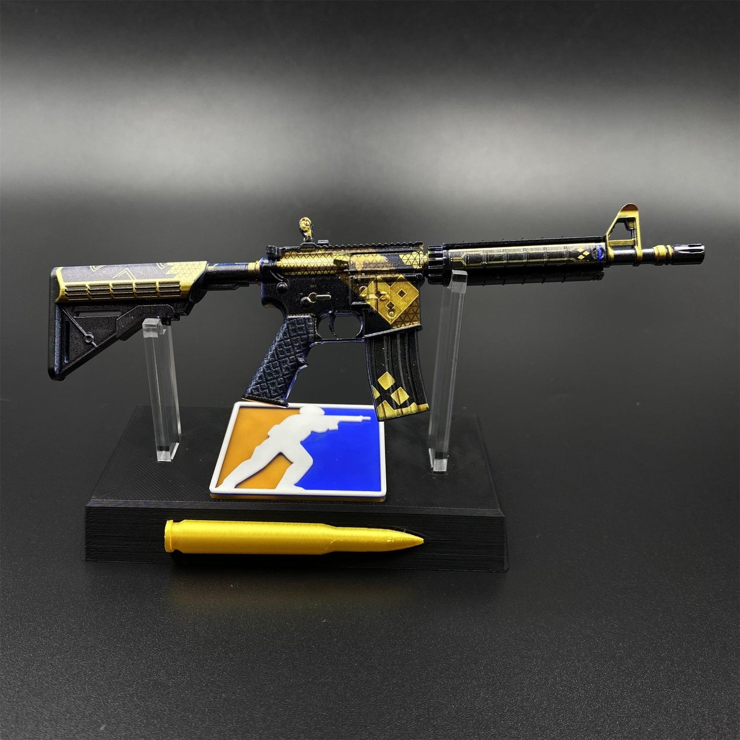 CS2 Mini M4A4 The Coalition Metal Skin Replica - Game Prop Collectible