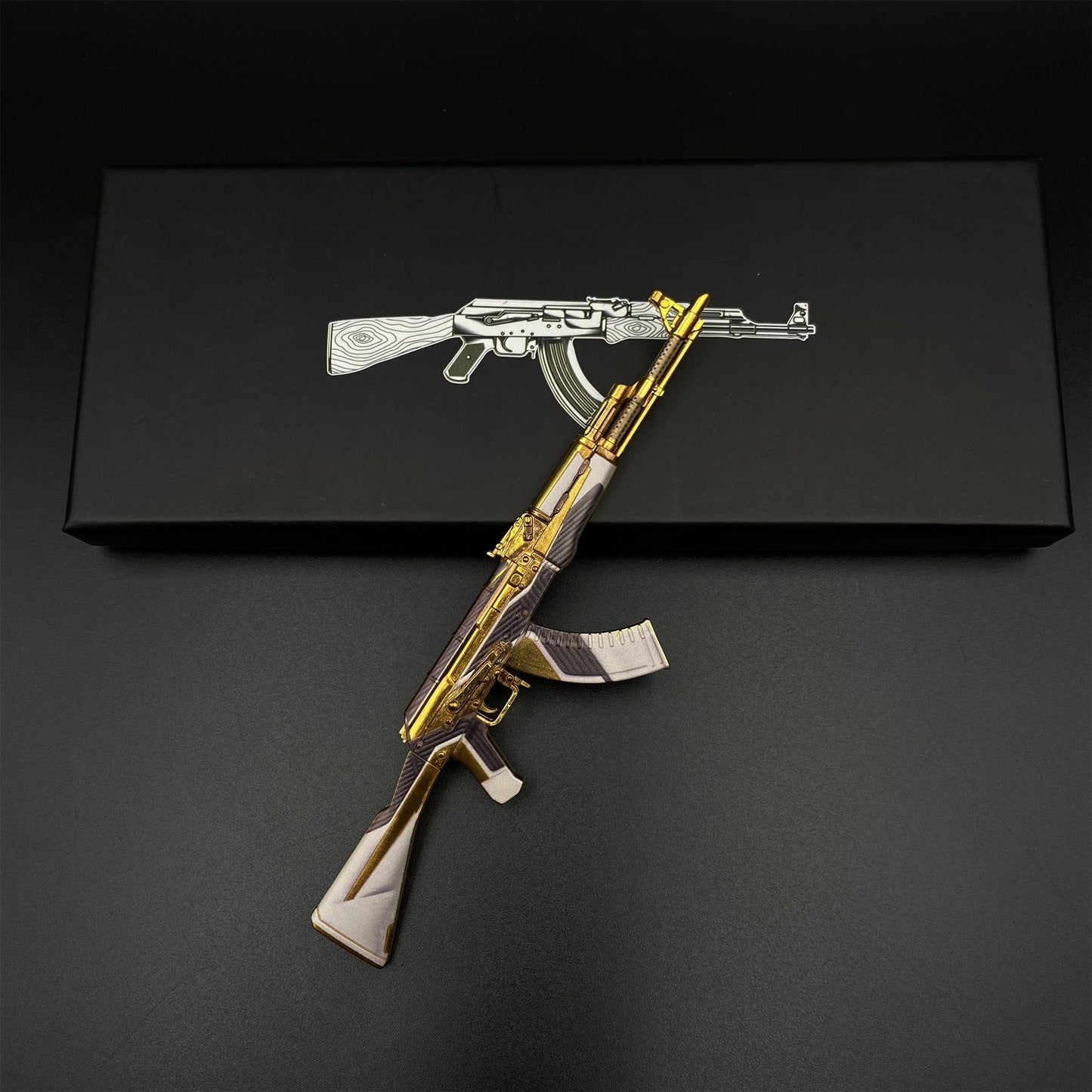 Hot Game CS2 AK47 The Oligarch Skin Mini Metal Replica Game Prop Collectible