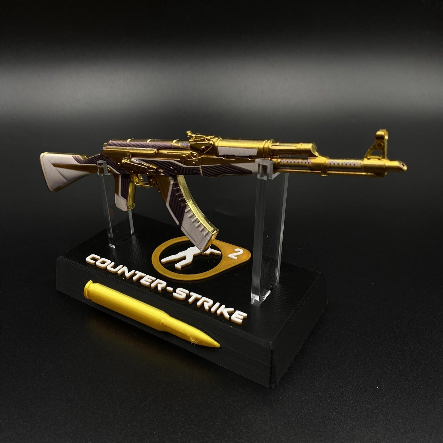 Hot Game CS2 AK47 The Oligarch Skin Mini Metal Replica Game Prop Collectible