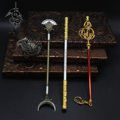 Metal The Journey to The West Weapons Miniature 4 In 1 Gift Box