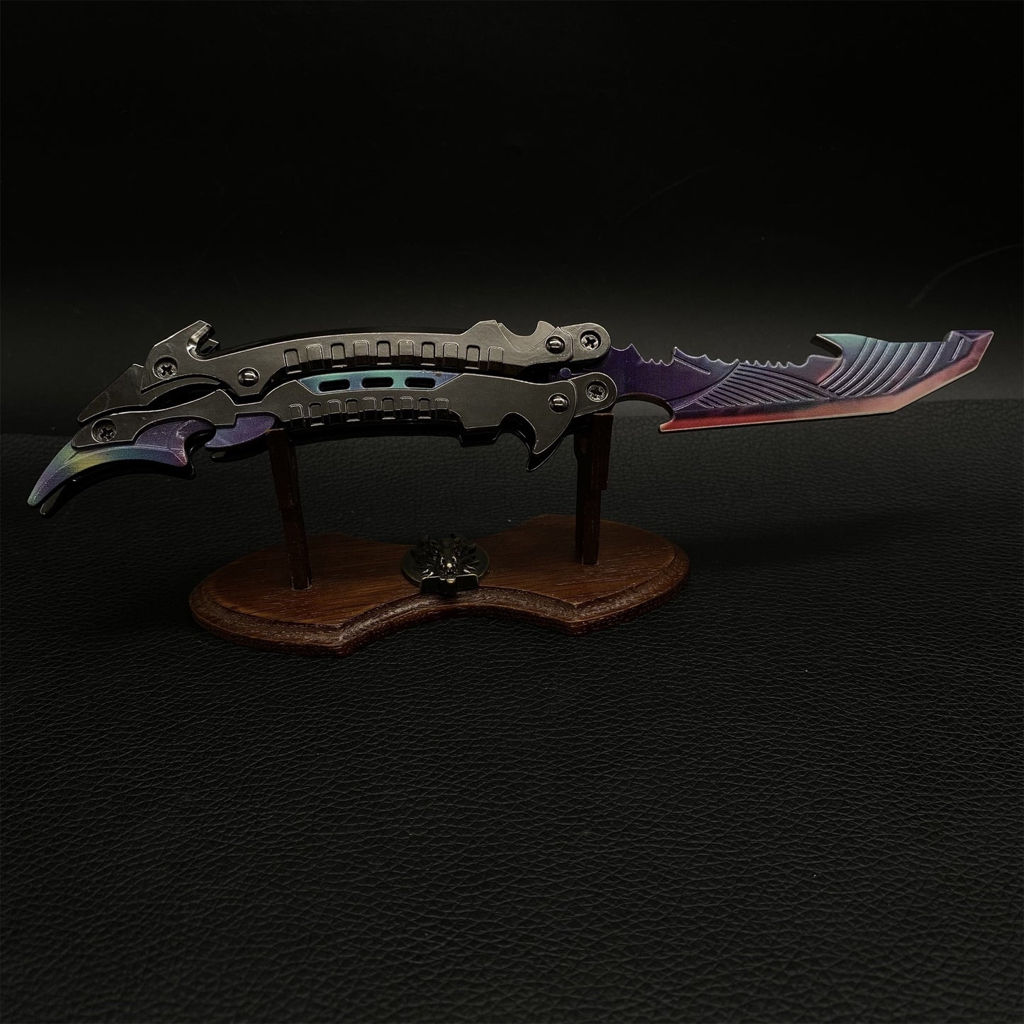 Purple Metal Thunder Flame Butterfly Knife Replica