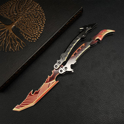 Metal Thunder Flame  Butterfly Knife Replica