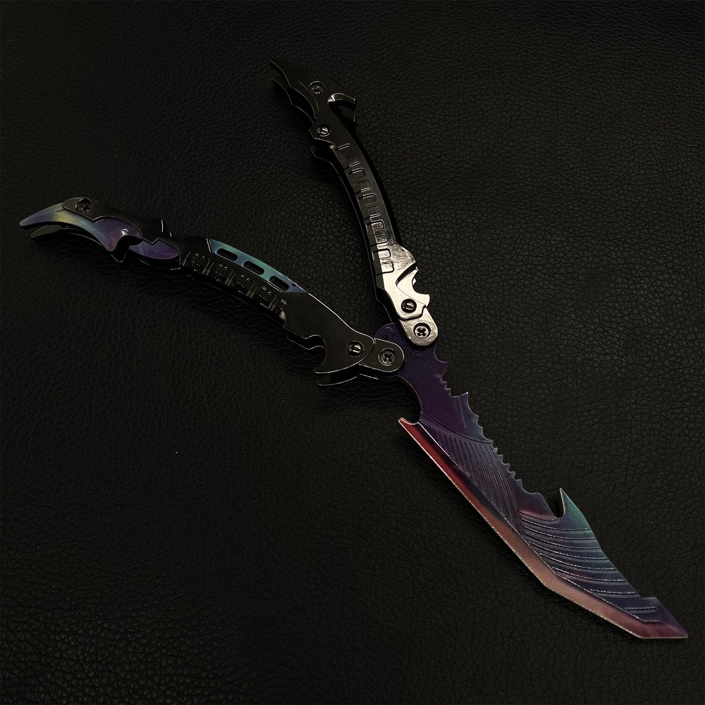 Purple Metal Thunder Flame Butterfly Knife Replica