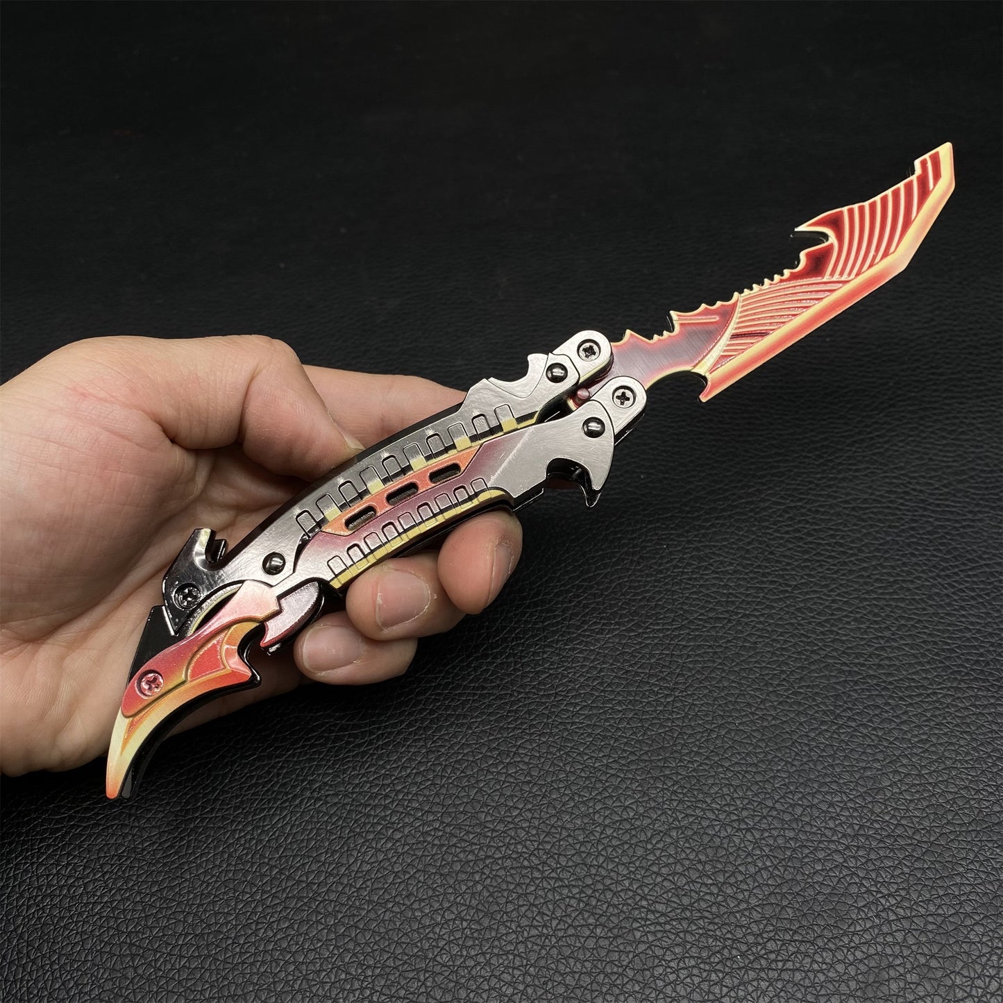 Metal Thunder Flame  Butterfly Knife Replica