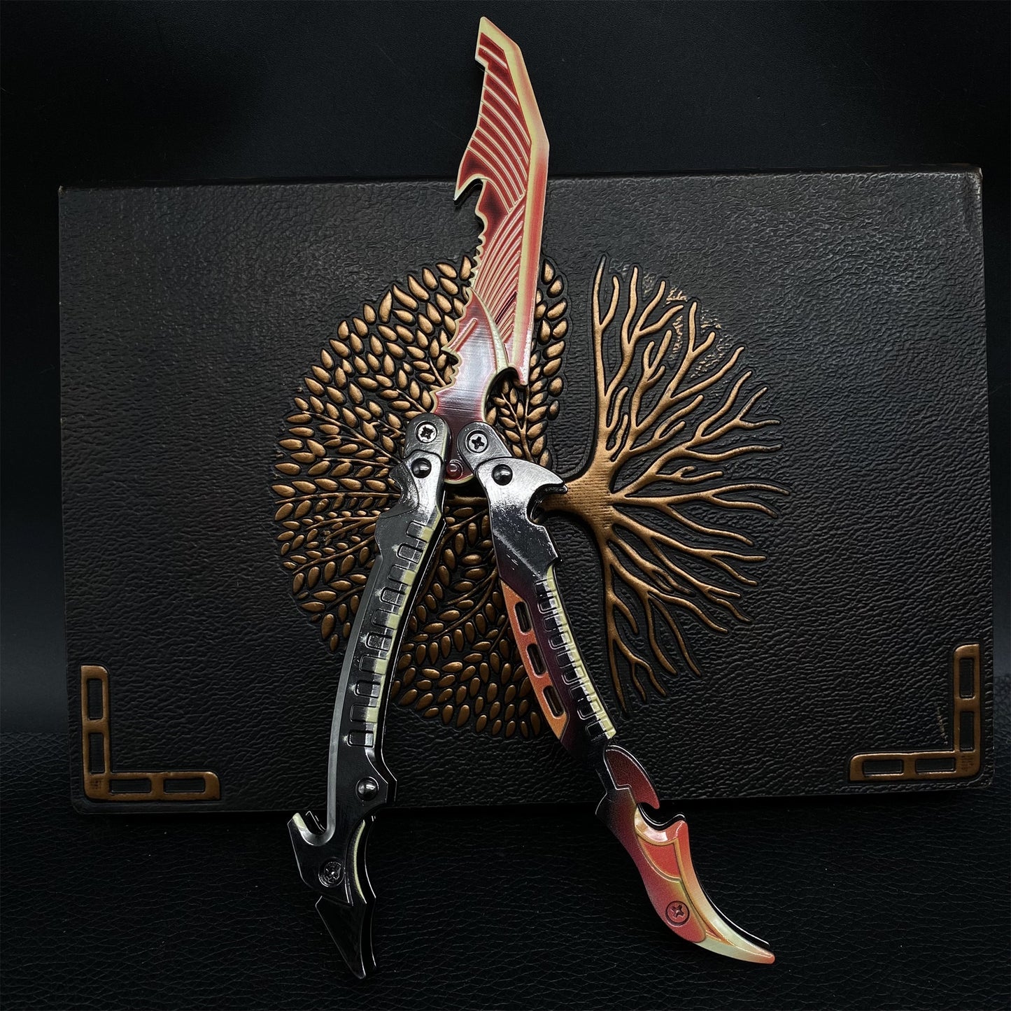 Metal Thunder Flame  Butterfly Knife Replica