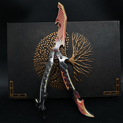 Metal Thunder Flame  Butterfly Knife Replica