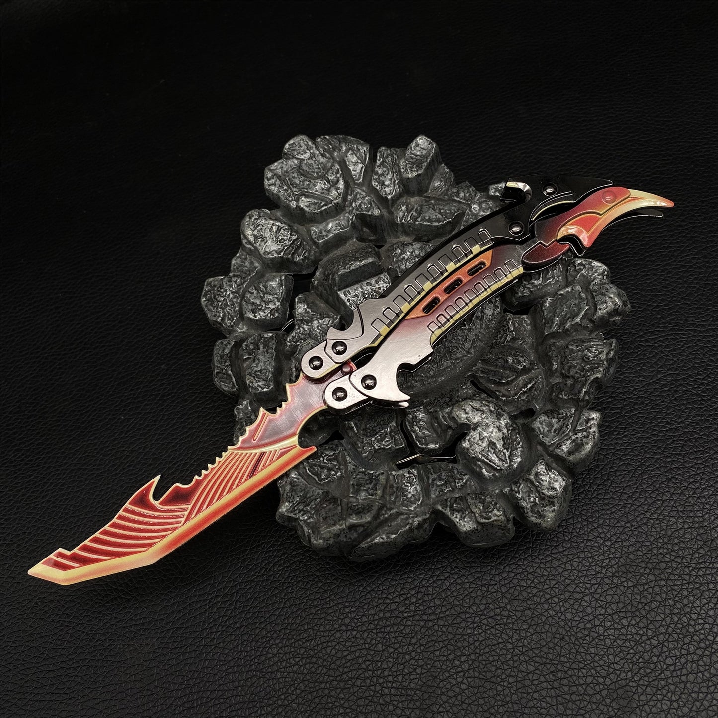 Metal Thunder Flame  Butterfly Knife Replica
