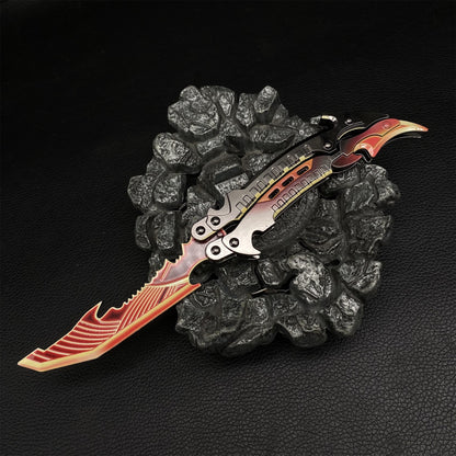 Metal Thunder Flame  Butterfly Knife Replica