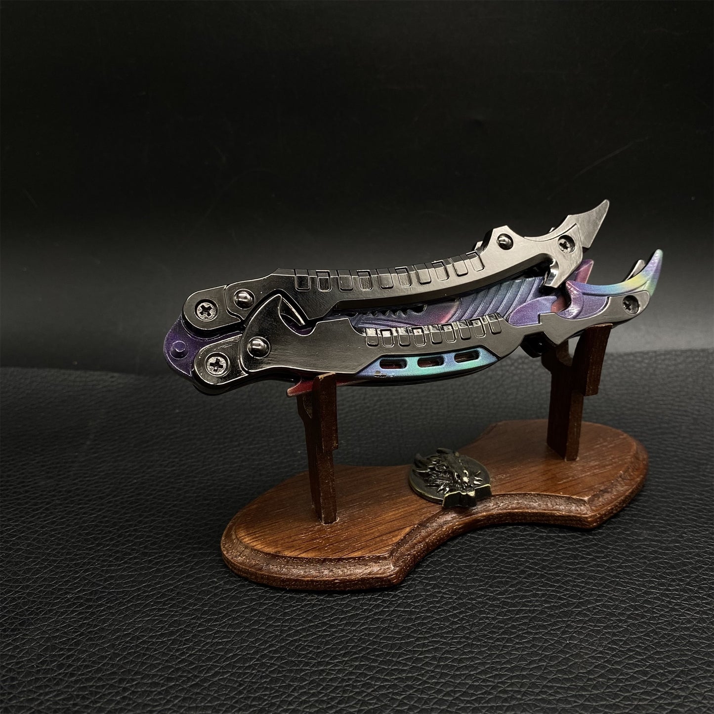 Purple Metal Thunder Flame Butterfly Knife Replica