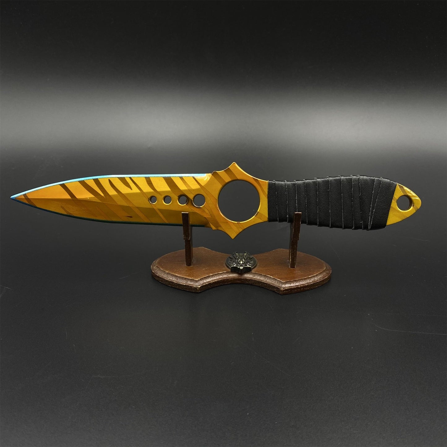 CS Game Skeleton Knife Tiger Tooth Skin Alloy Model-Dull Blade Prop