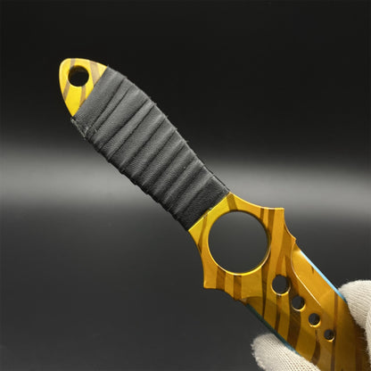 CS Game Skeleton Knife Tiger Tooth Skin Alloy Model-Dull Blade Prop