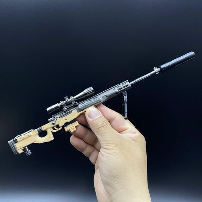 Metal Delta Force AWM Sniper Rifle Miniature