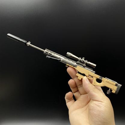 Metal Delta Force AWM Sniper Rifle Miniature