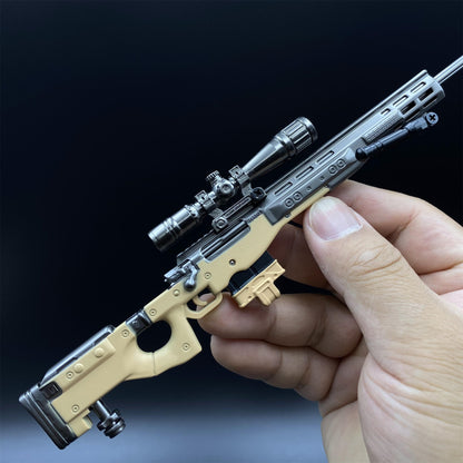 Metal Delta Force AWM Sniper Rifle Miniature