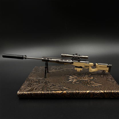 Metal Delta Force AWM Sniper Rifle Miniature
