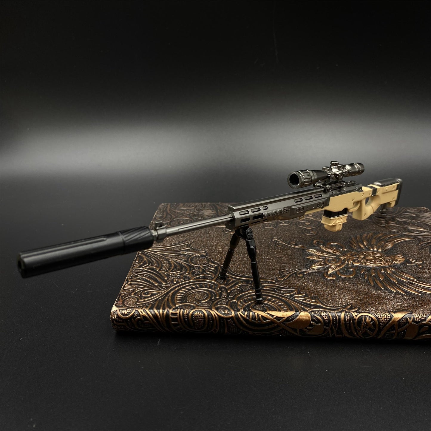 Metal Delta Force AWM Sniper Rifle Miniature