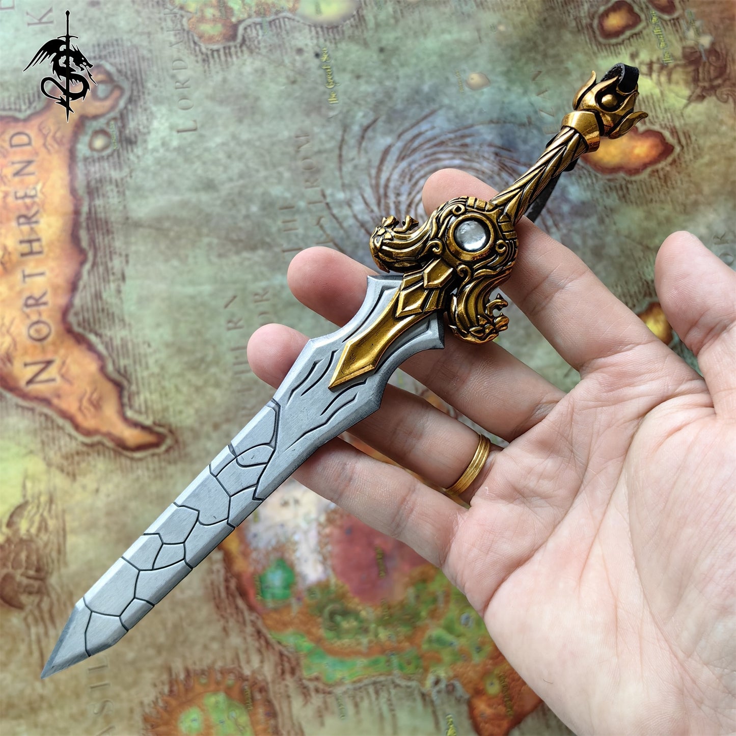 WOW Metal Turalyon Sword Game Prop