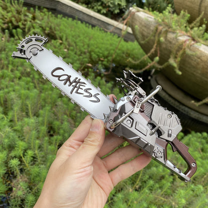 DF Game 25CM Two Handed Chainsaw Weapon Metal Replica