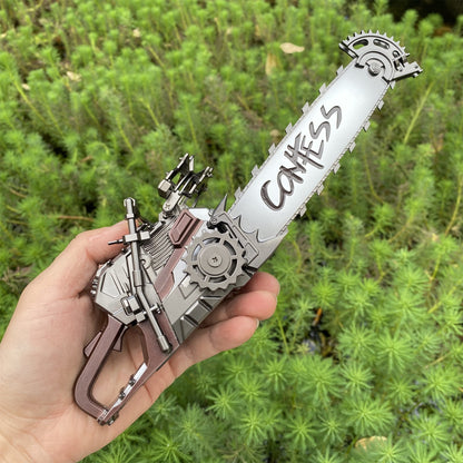 DF Game 25CM Two Handed Chainsaw Weapon Metal Replica