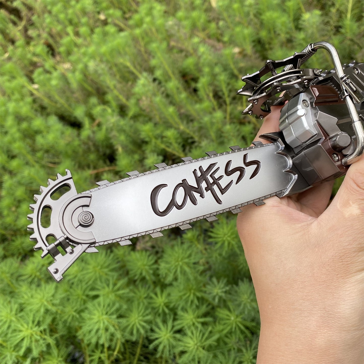 DF Game 25CM Two Handed Chainsaw Weapon Metal Replica