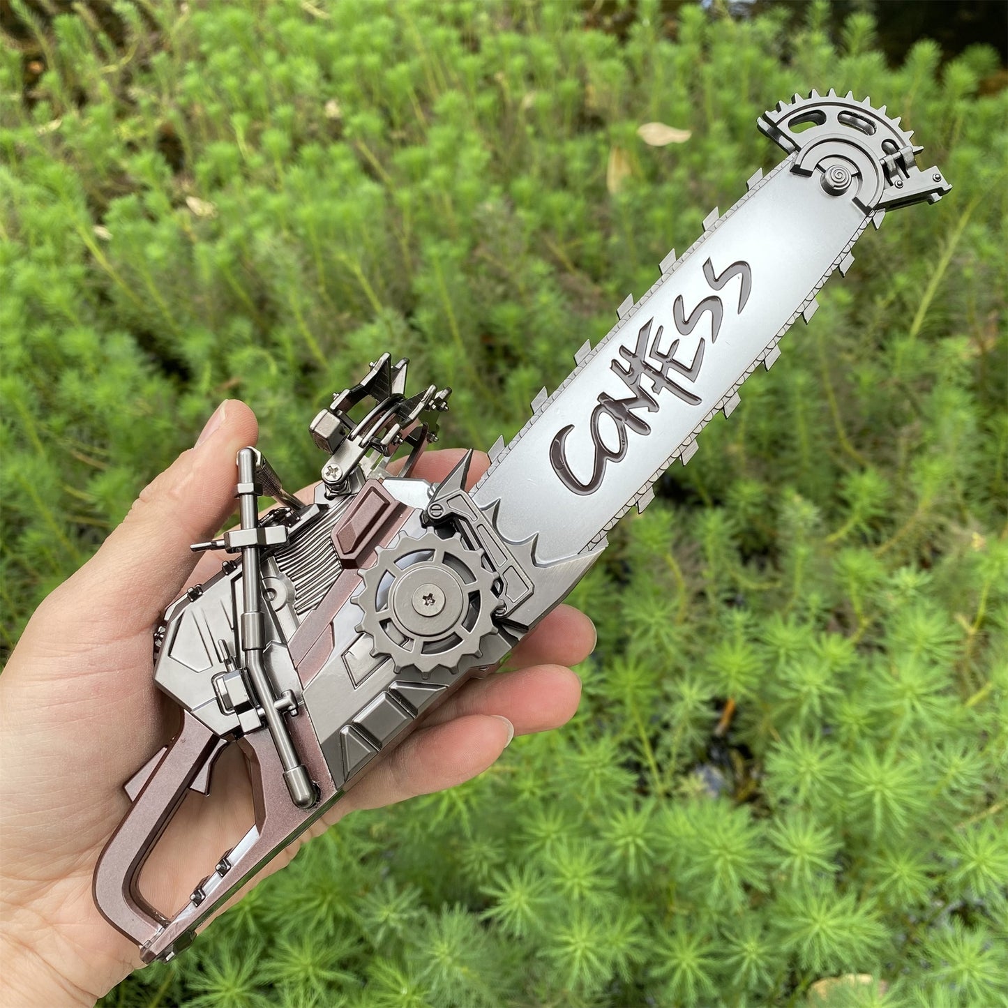DF Game 25CM Two Handed Chainsaw Weapon Metal Replica