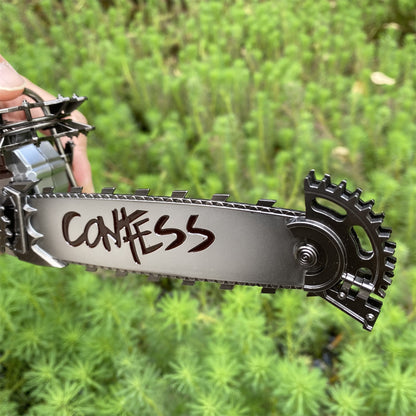 DF Game 25CM Two Handed Chainsaw Weapon Metal Replica