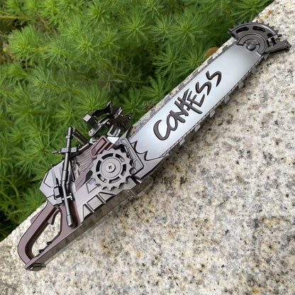 DF Game 25CM Two Handed Chainsaw Weapon Metal Replica