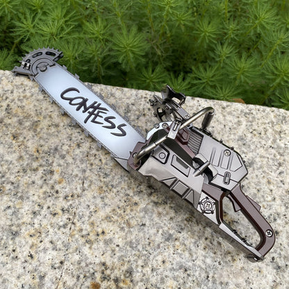 DF Game 25CM Two Handed Chainsaw Weapon Metal Replica
