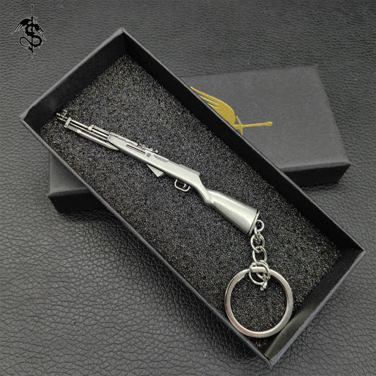 Metal Type-56 Semi Automatic Rifle Gun Keychain