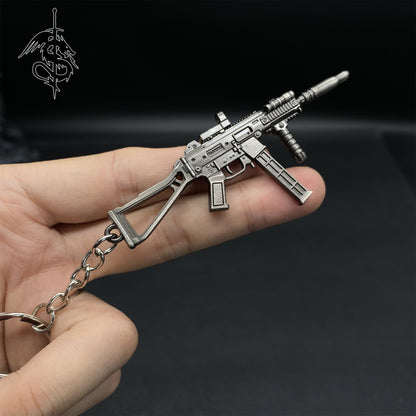 Metal UMP45 Gun Key Ring Backpack Pendant