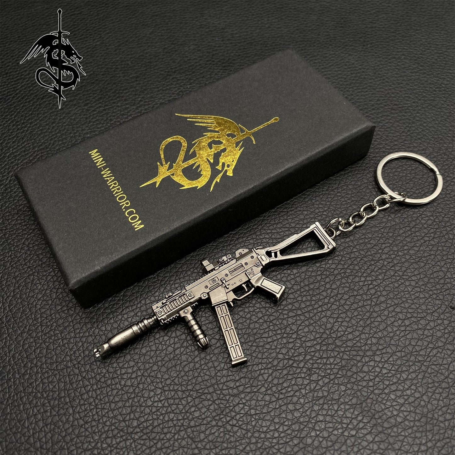 Metal UMP45 Gun Key Ring Backpack Pendant