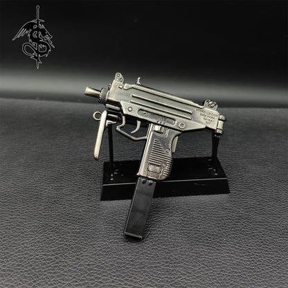 Metal UZI Submachine Gun Miniature Small Gun Toy Mini Replica